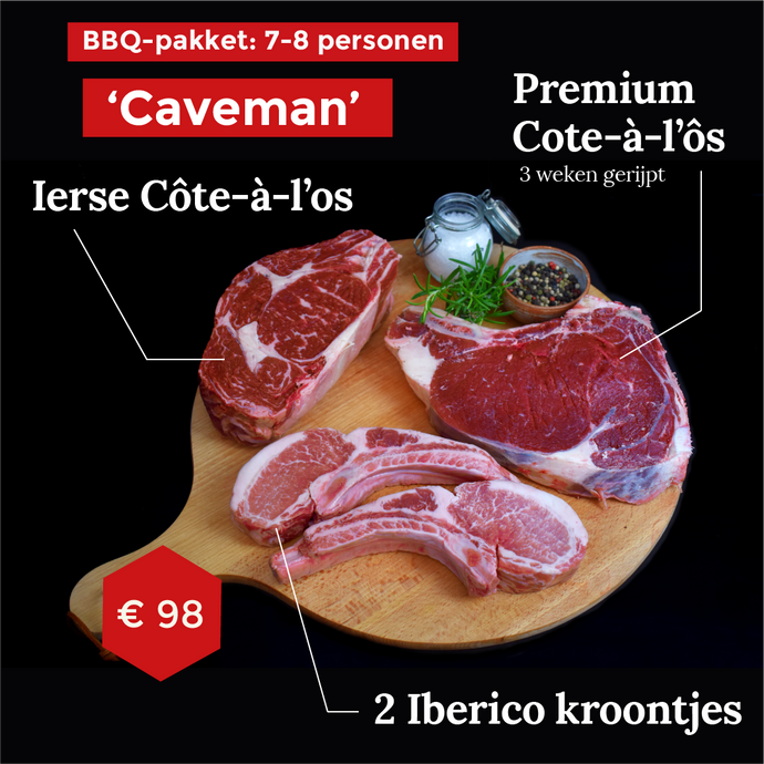 Caveman -BBQ-pakket | 'Het beste aan het been' | 7-8 personen